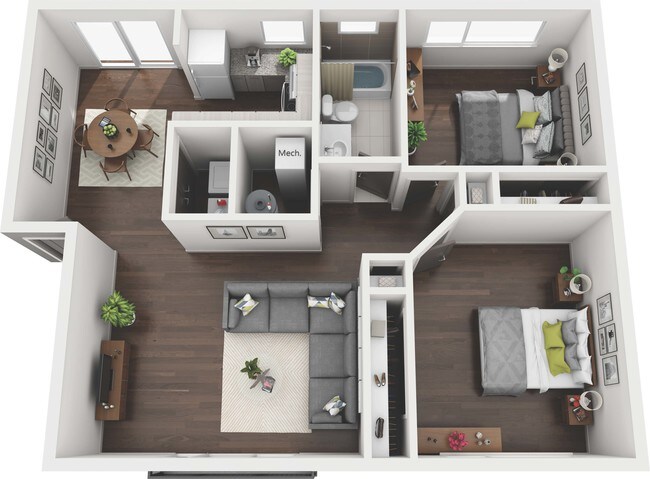 2x1 Apartamento A, 917 ft². - Ansley Forest