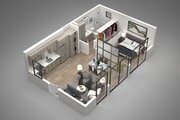 1A | 1 Bed | 1 Bath | 625 SqFt