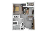 The Kirkwood 1x1 841 Sq Ft