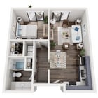 1 Bed | 1 Bath | 620 sqft