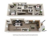 Experience the refined design of this chic two-story apartment, crafted for modern living.