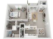 One Bedroom One Bathroom, 730 sqft, Stackable Washer/Dryer Connections, Fireplace in Selected Units