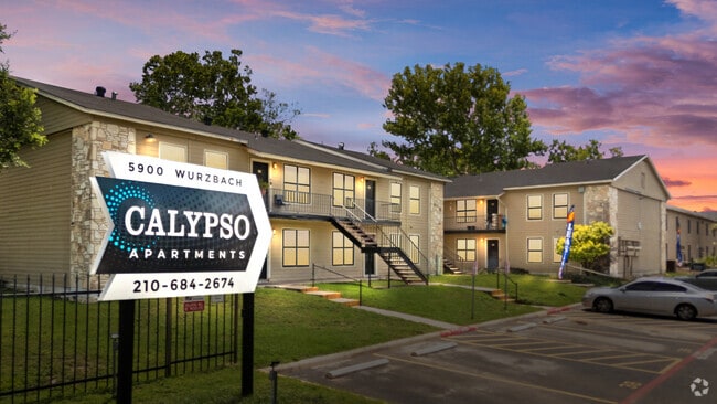 Entrance at Twilight - Calypso Apartments