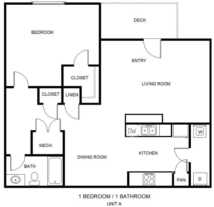 Floor Plan - One Bedroom