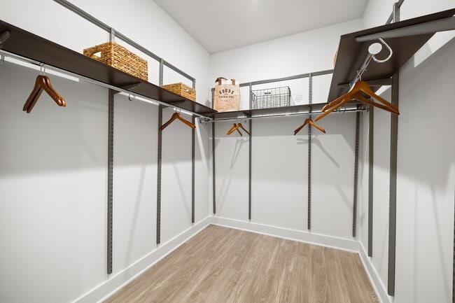 freedomRail closet system offering custom storage options