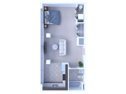 RiverView 0BD 1Bath 588sqft