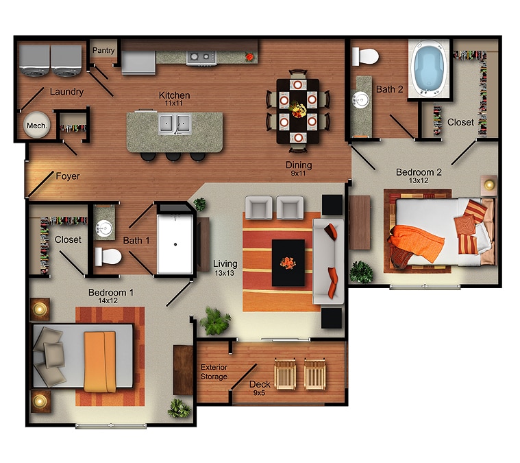 Floor Plan - Warhol with Garage