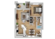 1 dormitorio | 1 baño | 890 pies cuadrados | Renovado