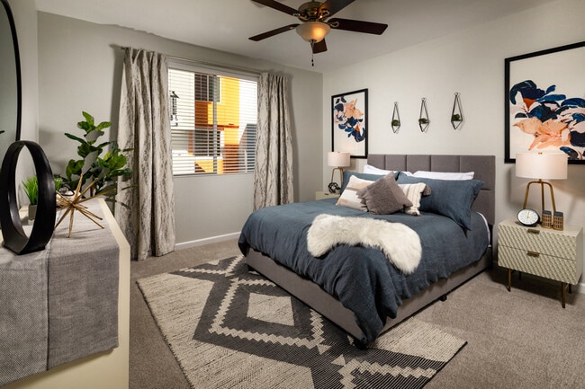 Luxury One Bedroom Apartments in La Mesa CA - The District - Bedroom with Plush Carpeting