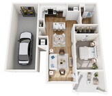 Floor Plan 1C | Seasons at Spring Street | Apartments in Mount Pleasant, WI