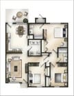 3 Bedroom/2 Bath Garden Apartment