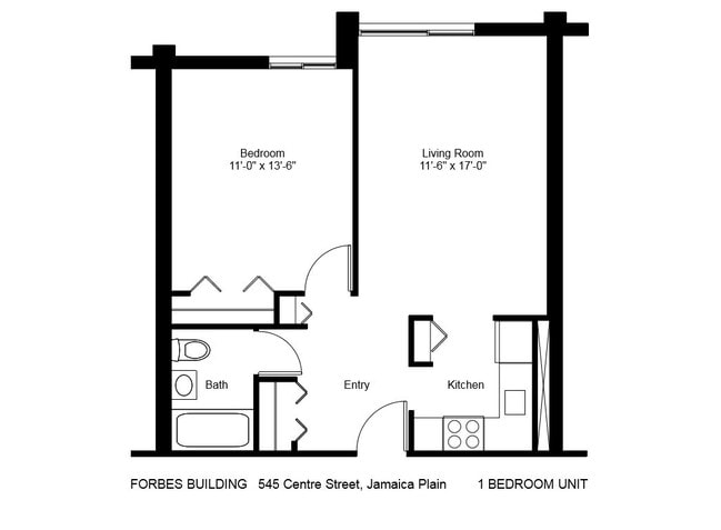 1 Bedroom Floorplan