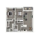 2 BD / 2 BA – 1,050 SF