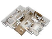 The Moscato - 2 Bed 2 Bath - 974 Sq. Ft.