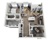 Floor plans are artist’s rendering. All dimensions are approximate. Actual product and specifications may vary in dimension or detail. Not all features are available in every apartment. Prices and availability are subject to change.