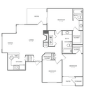 Three Bedroom Two Bath (1205 SF)
