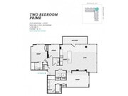 Two Bedroom Prime with Seventh St Balcony