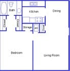 1BR/1BA