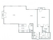 One Bedroom One Bath (1120 SF)