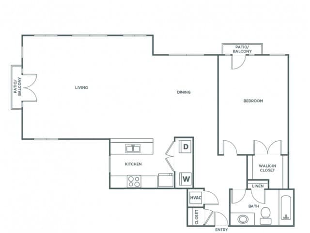 One Bedroom One Bath (1120 SF) - One Bedroom One Bath (1120 SF)