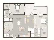 B6 | 2 bed 2.5 bath | 1330 sq ft