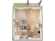 Explore the elegance of this open-concept apartment designed for modern living.