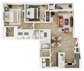 B12 floor plan The Seventeen Hundred on East