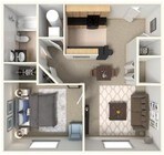 1BR/1BA - 752 SQ.FT