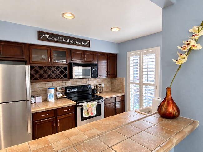 Fully stocked kitchen