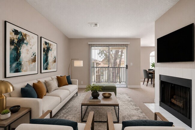 Step into modern comfort at Invitational. This beautifully styled living space features a cozy atmosphere, elegant decor, and ample natural light, perfect for relaxation or entertaining. Don't miss your chance to make this home yours—schedule a tour today!