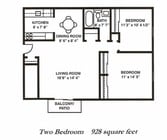 Two Bedroom Floor Plan