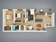 The Metropolitan | 2 Bedroom | 1 Bathroom