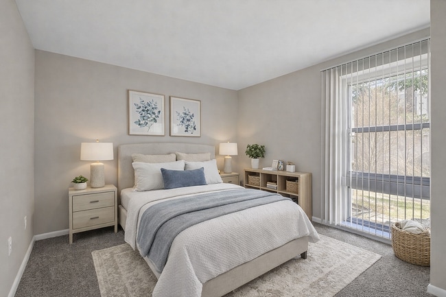 Serene bedroom with natural light