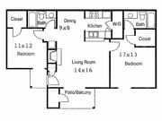 2BR/2BA