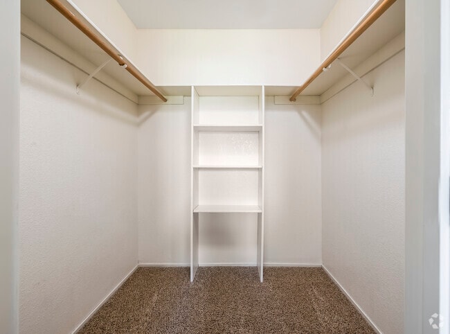 View of walk in closet