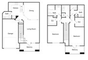 The Ashford Townhome 2 bedroom 2 bathroom with attached garage 1868 sq ft apartment home at The Kendrick located in Atlanta, GA 30324