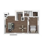 West Wind - The Cutter - 1 Bed, 1 Bath, 670 sq. ft.