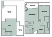 1BR/1BA w/Loft