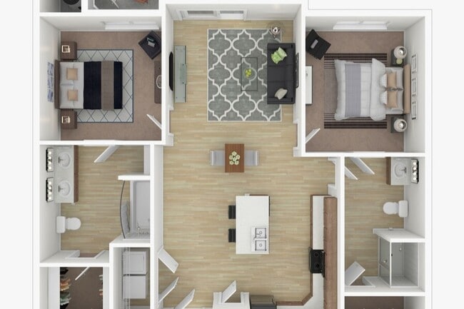 The Saffron Two-bedroom Floorplan