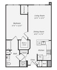 Rutherford Station - A1BR - 1 Beds - 1 Baths - 755 Sq. ft.