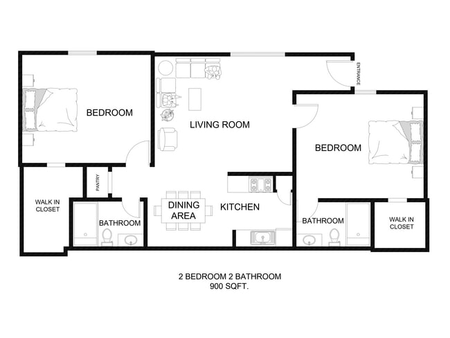 900 sqfts-1 - Buena Villa Apartments