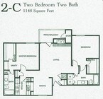 2-C: Dos habitaciones, dos baños