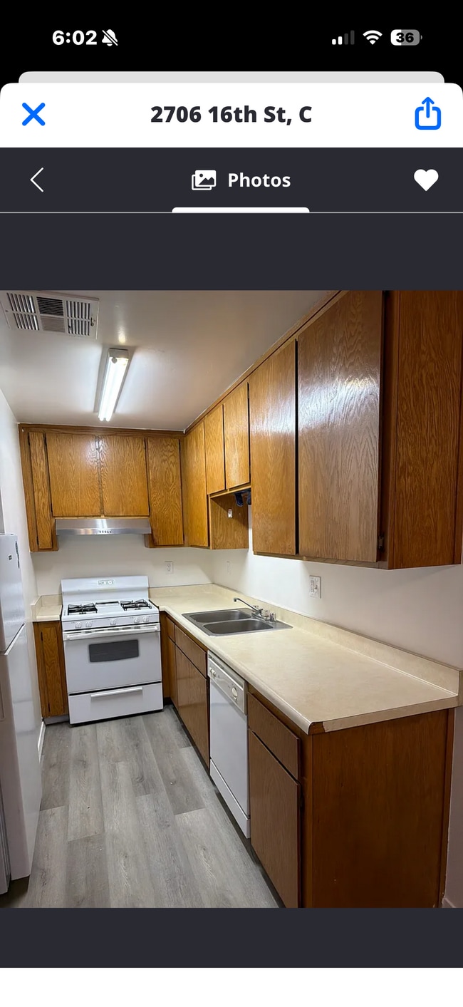 Kitchen/ comes with fridge - 2706 16th St Unit #C