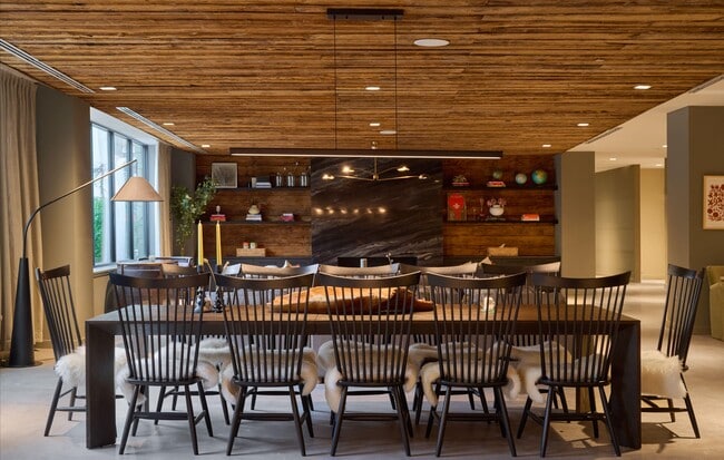 Large community gathering area with fireplace