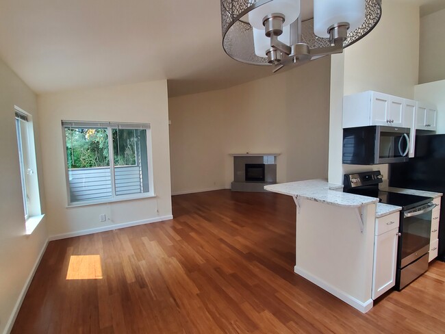 103 Living Room with Fireplace - Beachwood Homes in Kirkland