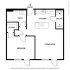 One bedroom apartment with washer and dryer included