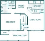 1BR/1BA
