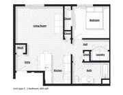 1 bedroom 660