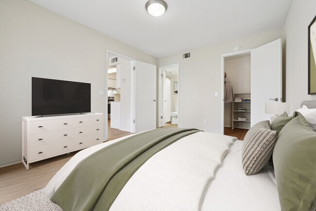 Renovated Package I bedroom with hard surface flooring