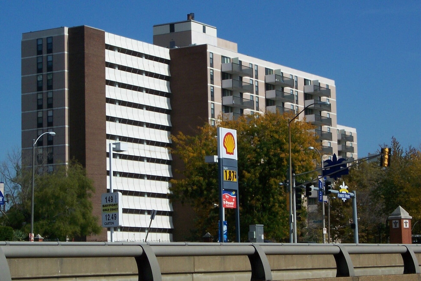View from the southwest - Marchetti Towers Apartments West